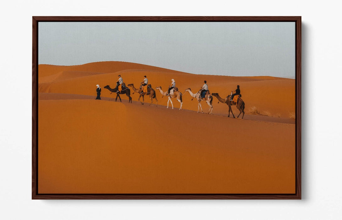 Desert Canvas Wall Art – Camel Wall Decor on Handmade Float Effect Canvas