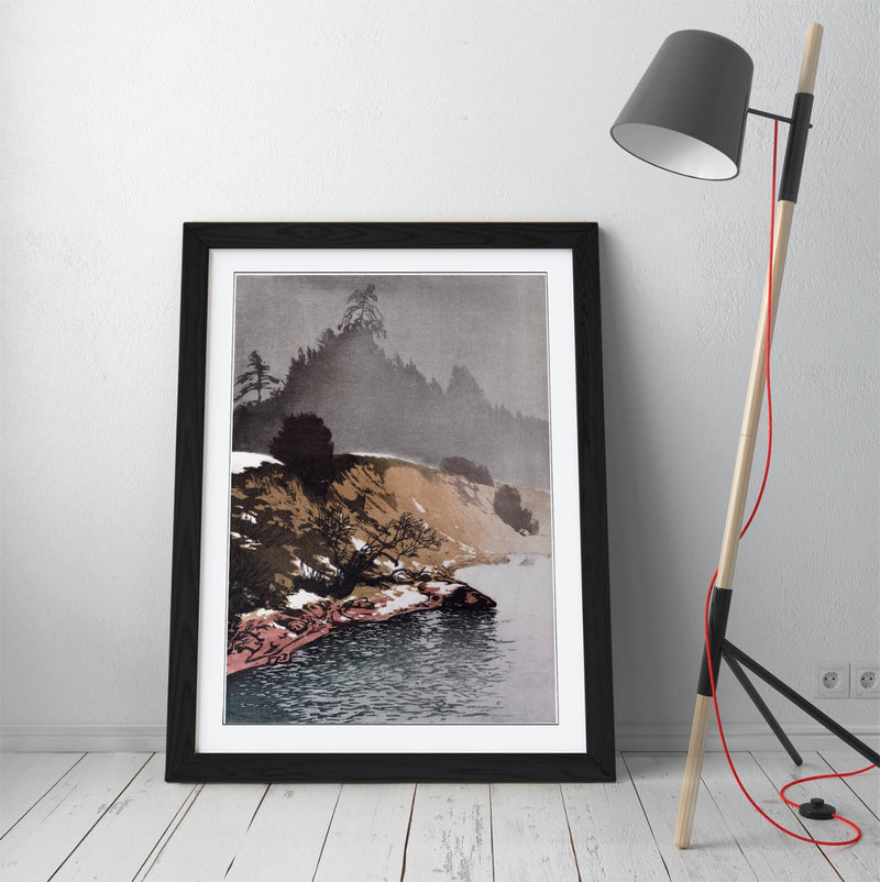 Framed Wall Art – Hans Frank Snow On The River | Handmade UK Print