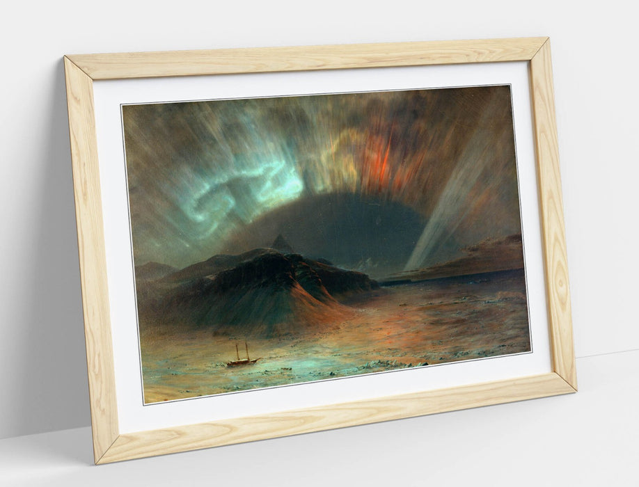 Framed Wall Art Featuring Frederic Edwin Church Aurora Borealis Poster Print – Handmade UK Art