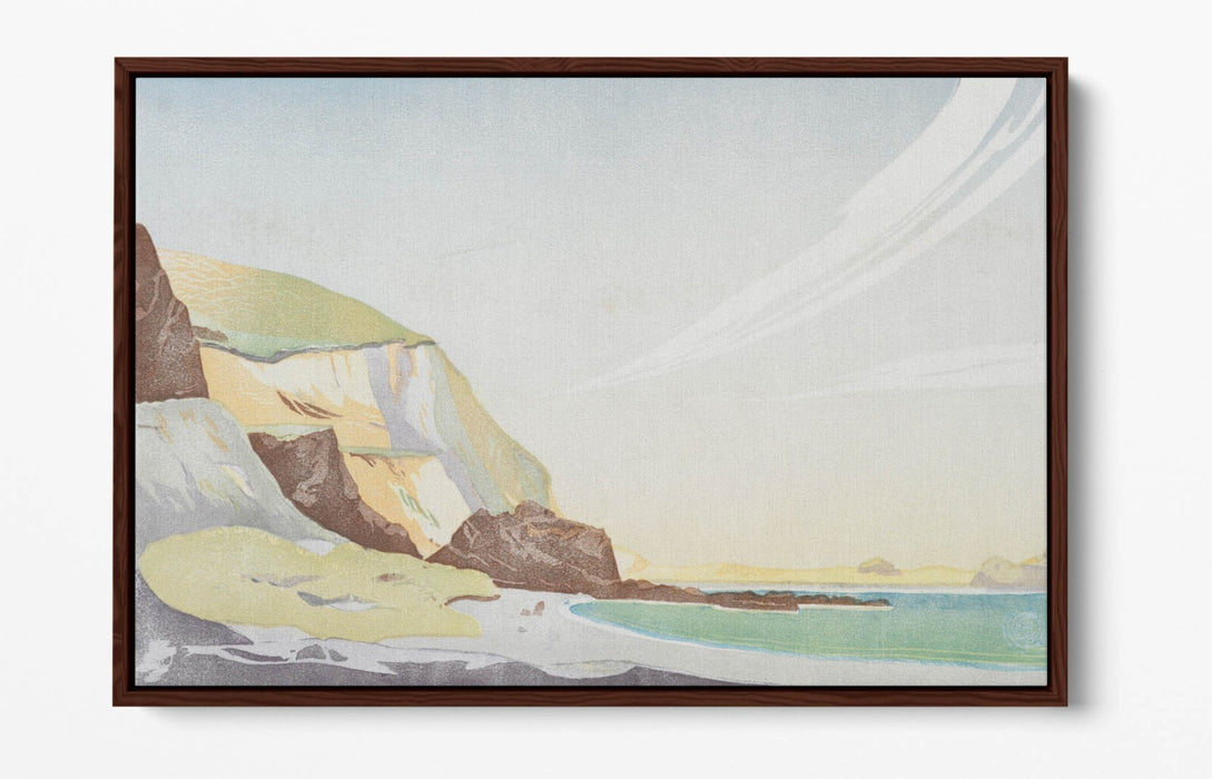 Float Effect Canvas Art - William Cooch Houghton Bay | Premium Varnish Finish