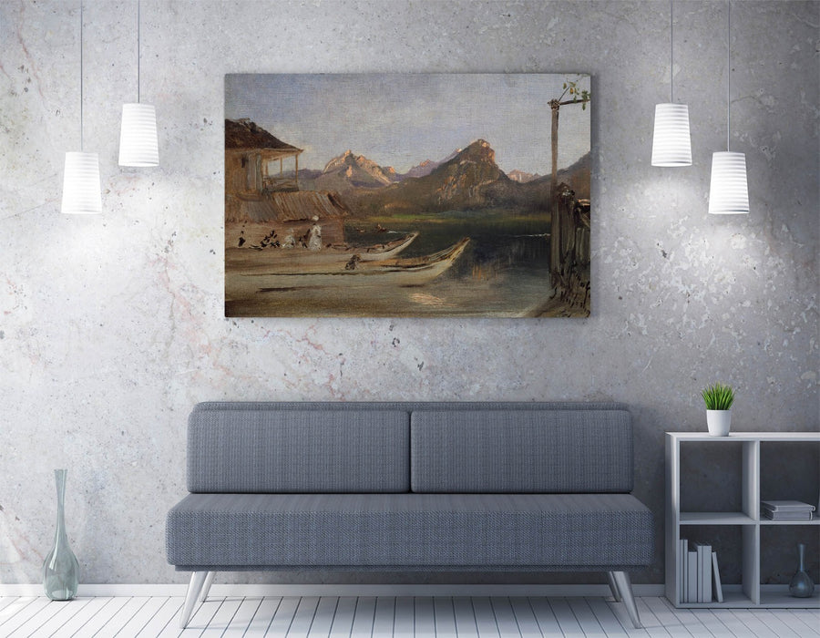 Canvas Wall Art - Anton Romako Painting At The Wolfgangsee | Premium Print