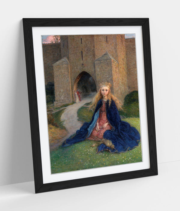 Framed Wall Art - Hanna Pauli The Princess Poster Print With Natural Wood Frame