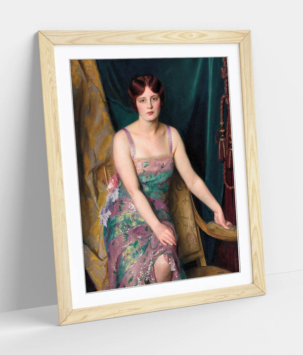 Framed Wall Art - William McGregor Paxton Glitter Painting Print UK Handmade