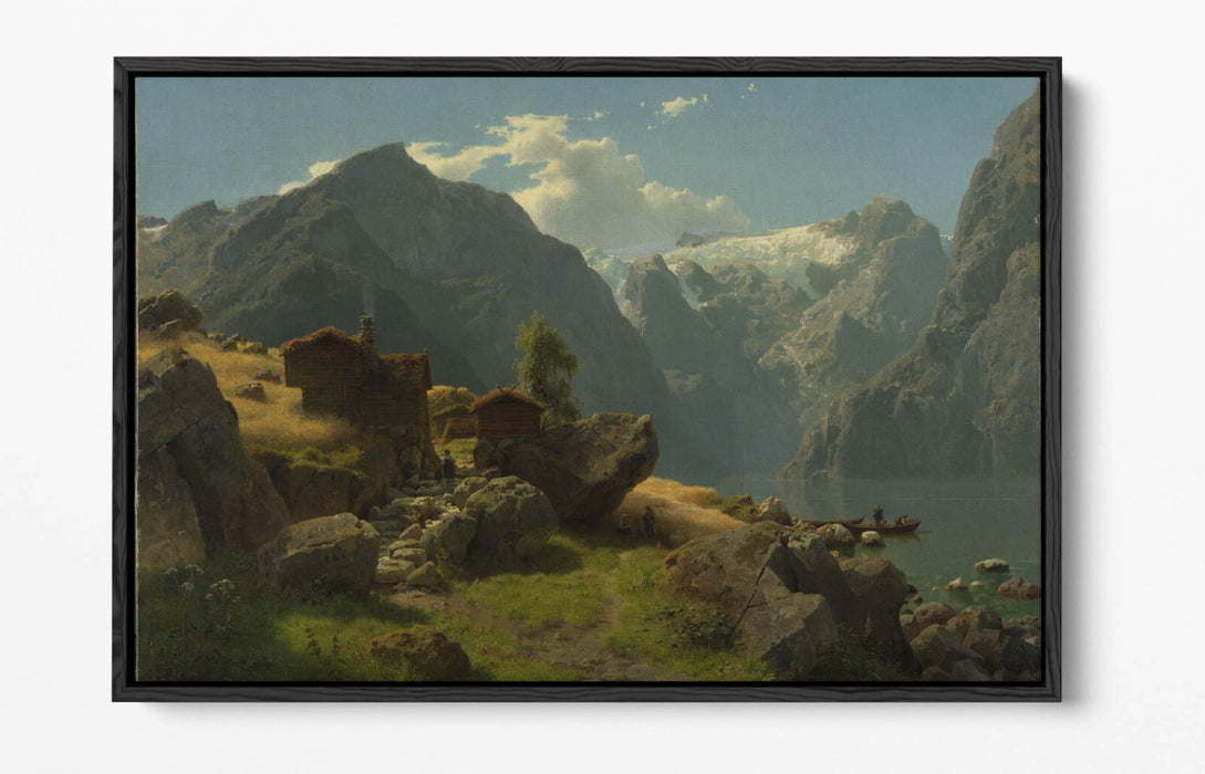 Canvas Wall Art – Hans Gude Balestrand Float Effect Canvas Art Print 30mm Deep Frame