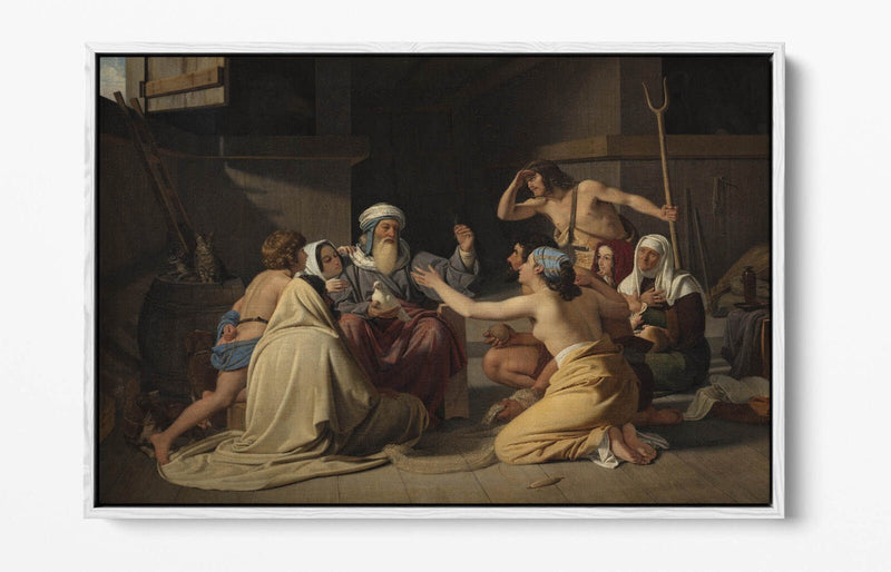 Canvas Wall Art - Noah In The Ark Print | Float Effect Handmade Wall Art