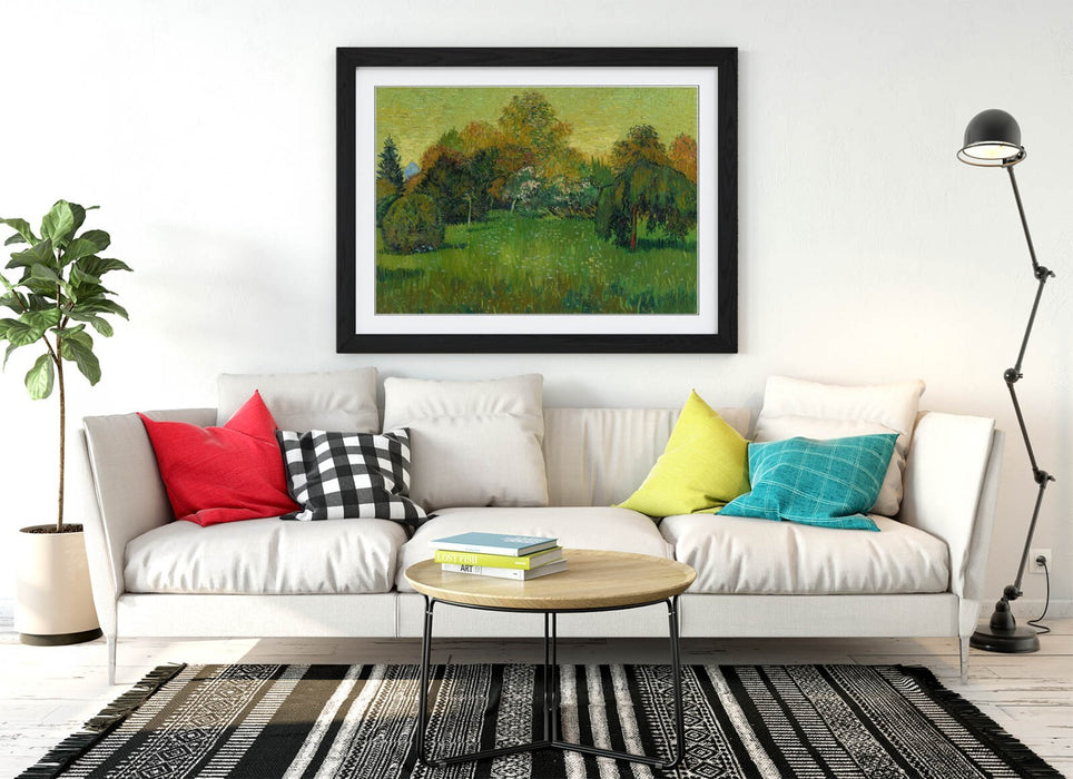 Framed Wall Art - Vincent Van Gogh Print The Poet's Garden Poster 4 Sizes