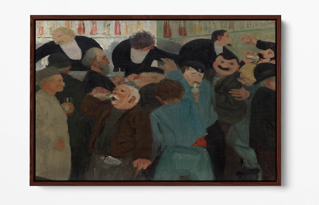 FELIX VALLOTTON, THE BISTRO -FLOAT EFFECT CANVAS WALL ART PRINT