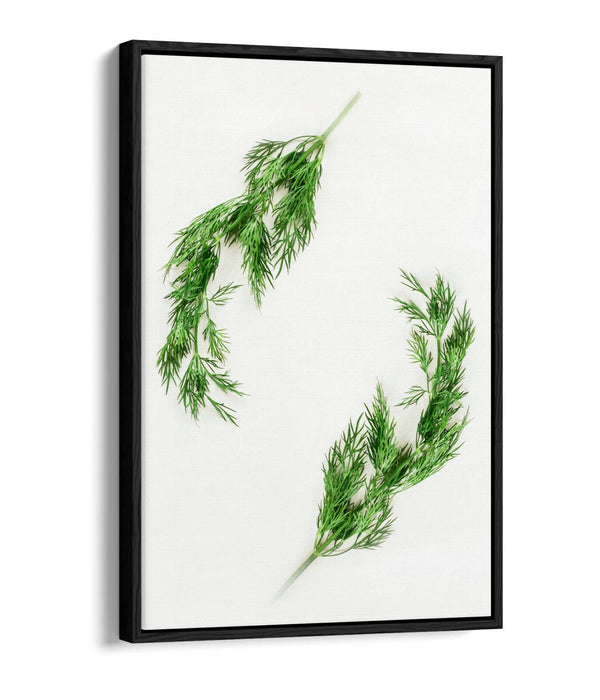 Canvas Wall Art - Cooking Herbs Artwork | Handmade Kitchen Wall Decor, Float Effect Frame