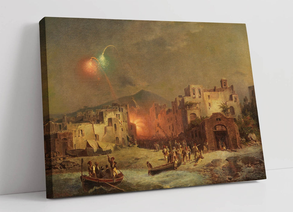 Canvas Wall Art - Franz Richard Unterberger Santa Lucia Fest Print | Handmade, Ready to Hang