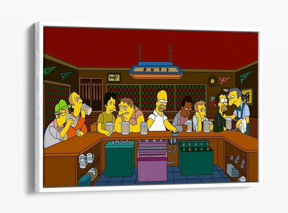 Simpsons Canvas Wall Art - Floating Frame Custom Deep Frame Art Print