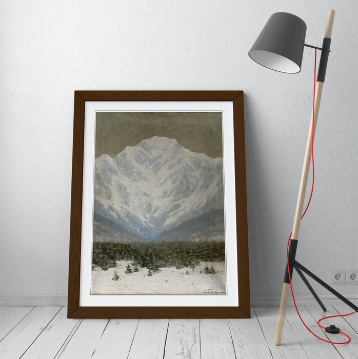 Framed Wall Art - Ferdinand Katona High Tatras Winter Landscape Poster Print