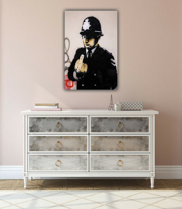BANKSY CANVAS STREET WALL ART PRINT ARTWORK - PREMIUM VARNISHED RUDE COPPER