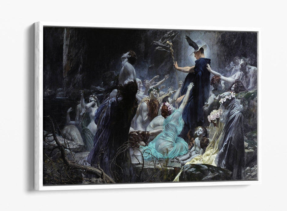 Float Effect Canvas - Souls At The Acheron Premium Wall Art Print With Custom MDF Frame