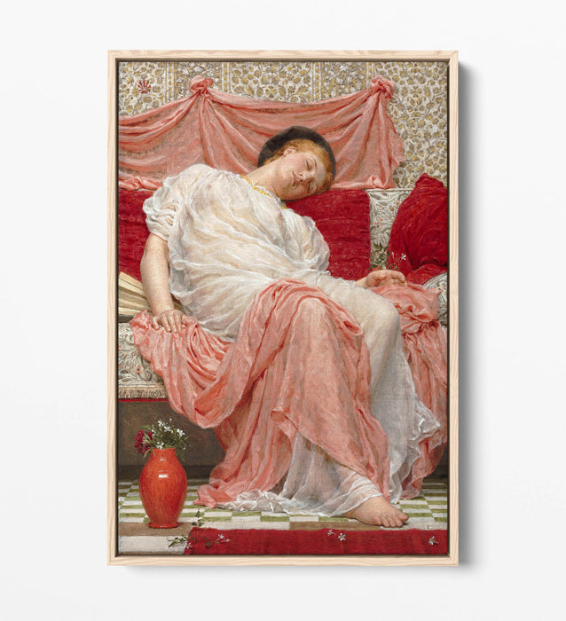 ALBERT JOSEPH MOORE, JASMINE-FLOAT EFFECT CANVAS WALL ART PIC PRINT