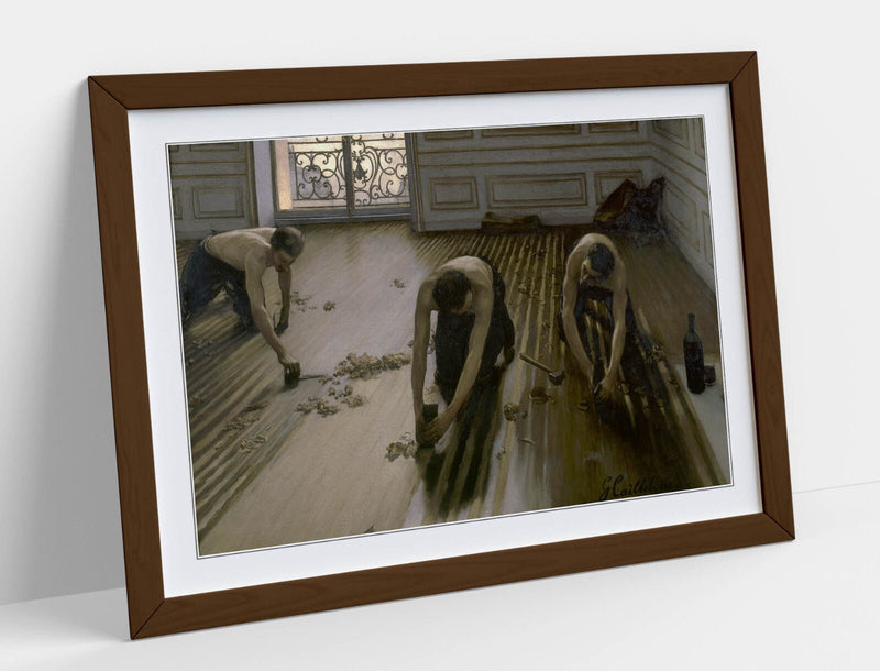 Framed Wall Art - Gustave Caillebotte Floor Scrapers Painting, Matte Paper Print