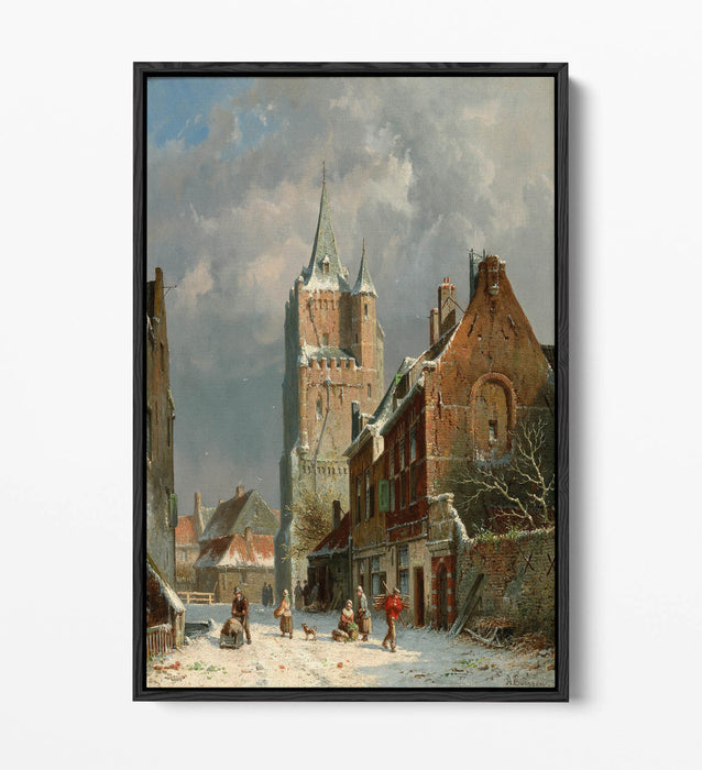 Float Effect Canvas Art – Adrianus Eversen View of Delft Print | Ready to Hang