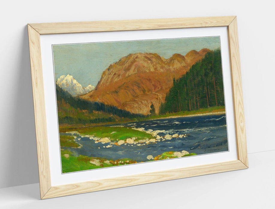 Framed Art Poster - Ferdinand Katona Landscape By The Danube | Handmade Wall Art Print