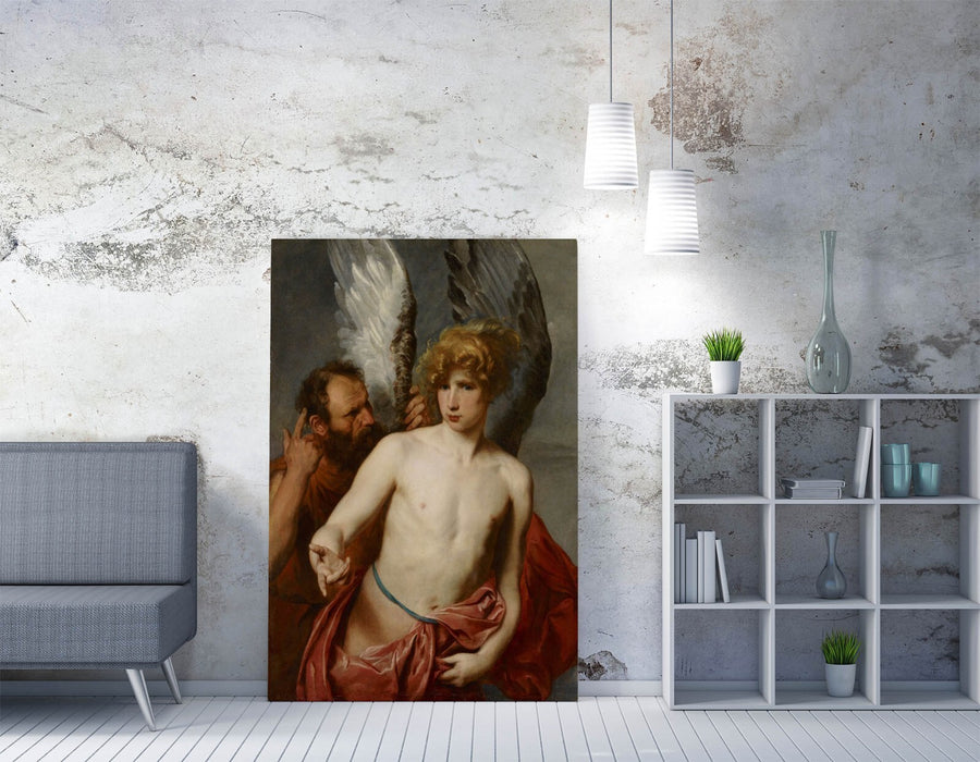 Canvas Wall Art | Anthony Van Dyck Daedalus & Icarus Print - Premium Varnish Finish