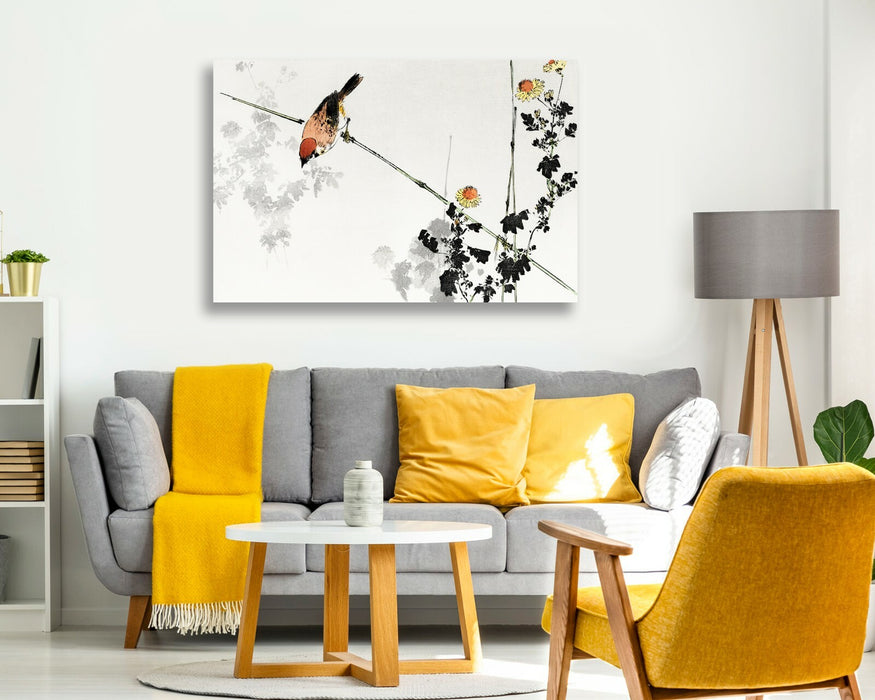 Japanese Swallow Canvas Art – Premium Framed Wall Print | 30mm Deep Frame