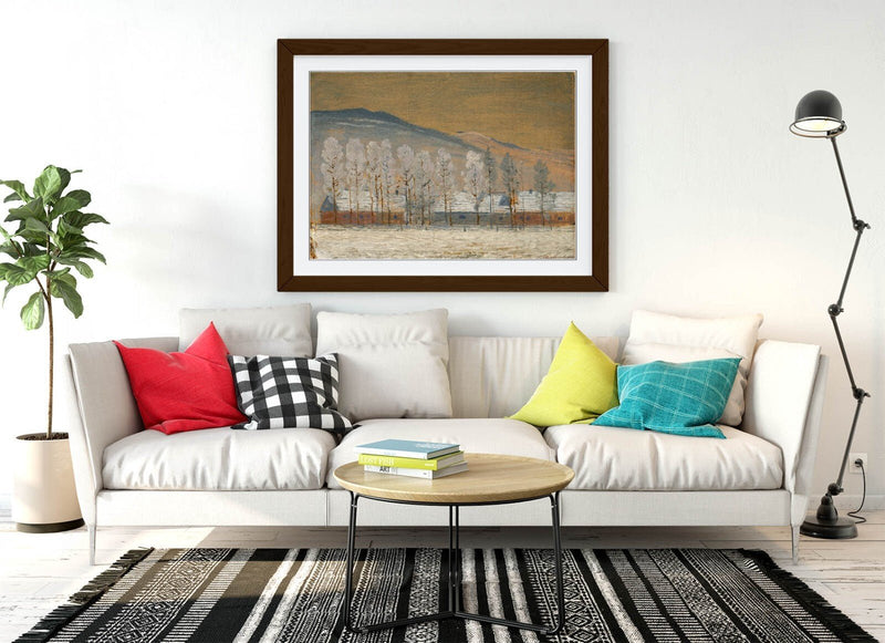 Framed Art Poster - Winter Landscape Art by Ferdinand Katona | Handmade Wall Decor