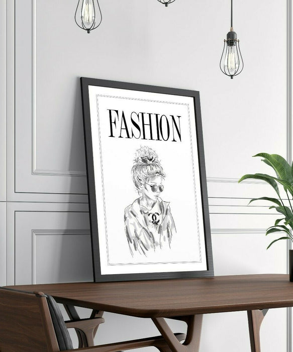 Modern Framed Fashion Art – Coco Art Poster | UK Handmade Stylish Wall Decor