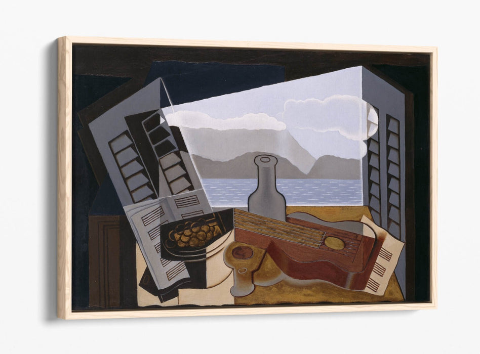 JUAN GRIS, THE OPEN WINDOW -FLOAT EFFECT CANVAS WALL ART PRINT