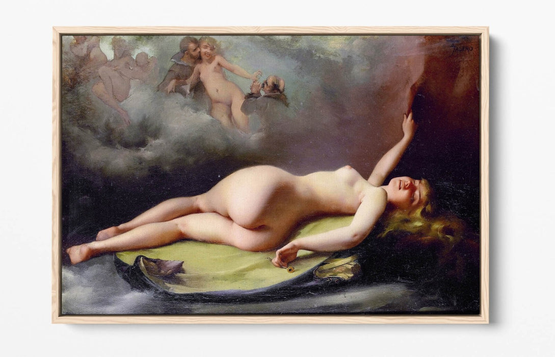 Canvas Wall Art – Reclining Nude Float Effect Premium Canvas Print UK
