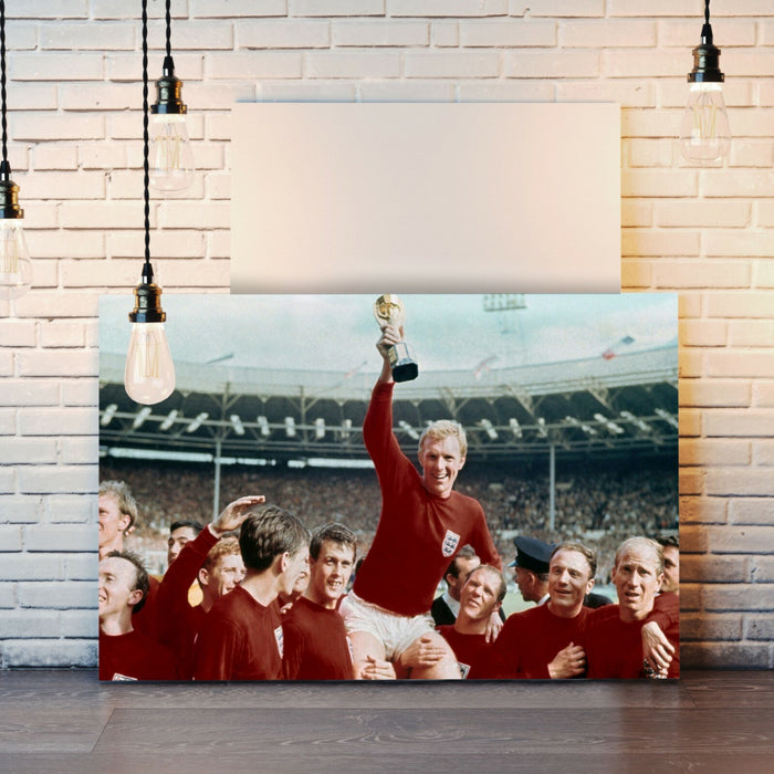 England World Cup Canvas - Vintage 1966 Football Wall Art Print | Handmade Ready To Hang