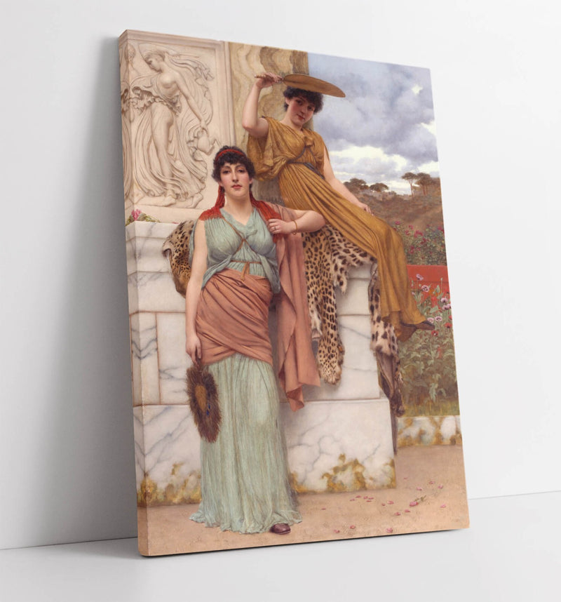 Canvas Wall Art - John William Godward Waiting for the Procession Print on Premium Archival Grade Canvas
