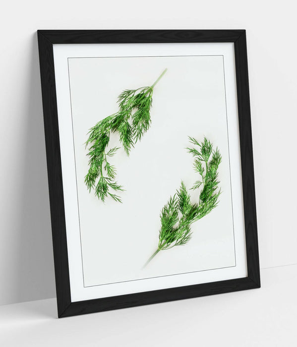 Cooking Herbs Kitchen Decor – Framed Kitchen Poster With Faux Wood Frame