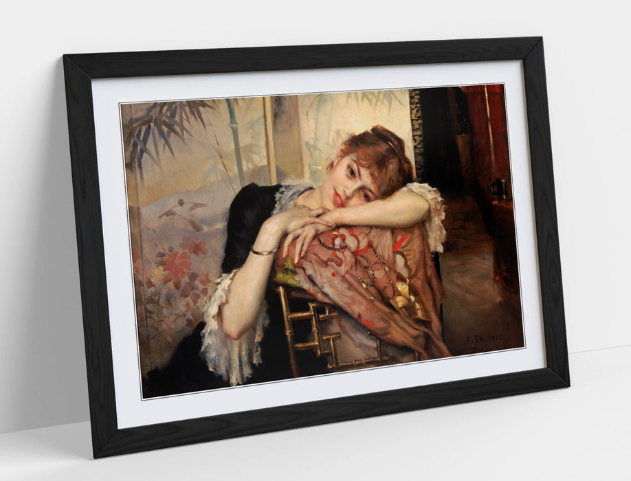 Framed Wall Art Poster - Albert Edelfelt Print, Parisienne Wall Art, UK Handmade Frames