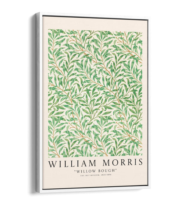 WILLIAM MORRIS 'WILLOW BOUGH' PLANT DECOR FLOAT EFFECT CANVAS ART PRINT