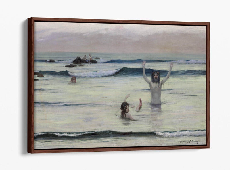 Canvas Wall Art - Rupert Bunny Tritons Float Effect Premium Print 30mm Frame