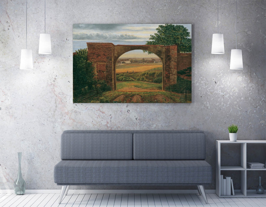 Canvas Wall Art – Thomas Ender Cemetery Gate Painting | Premium Handmade Print