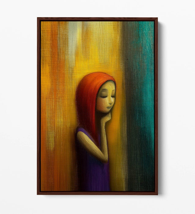 Contemporary Canvas Wall Art - Abstract Float Effect Canvas Print With Vibrant Colors