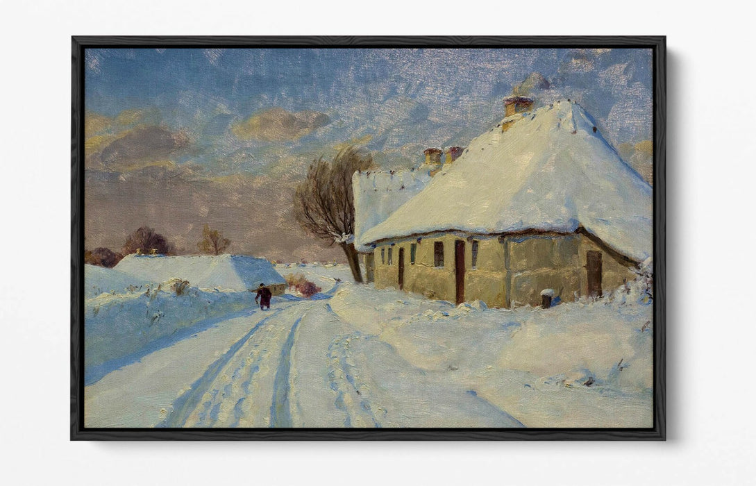 H.A BRENDEKILDE, SUNSHINE ON A WINTER DAY -FLOAT EFFECT CANVAS WALL ART  PRINT
