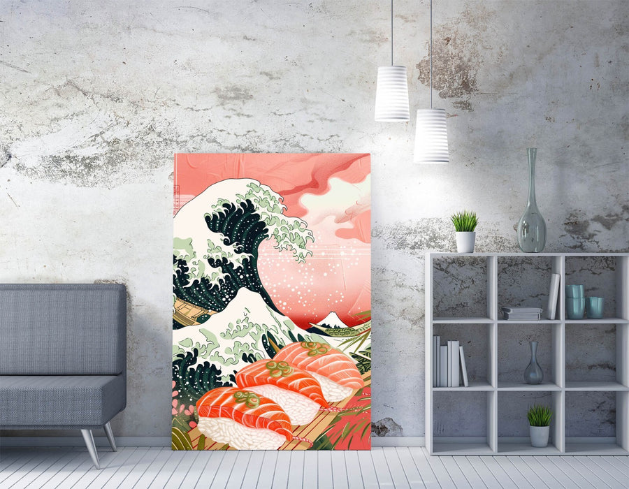 Japanese Canvas Wall Art - Hokusai Wave Print | Premium Handmade Canvas