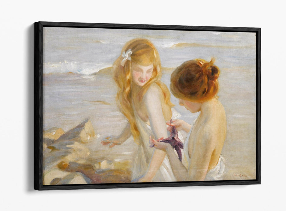Float Effect Canvas Art - Girls With Starfish Fine Art Print | Handmade UK