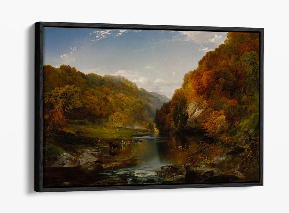 THOMAS MORAN, AUTUMN AFTERNOON -FLOAT EFFECT CANVAS WALL ART PIC PRINT