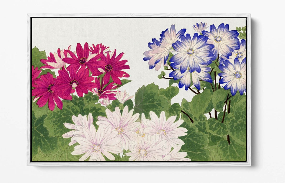 Canvas Wall Art – Vintage Flower Art With Float Effect Premium Frame