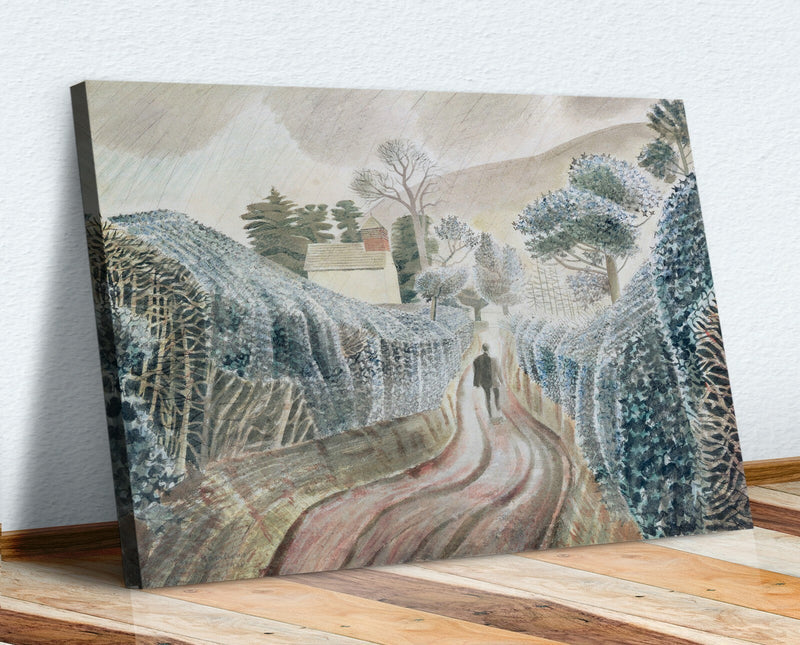 Canvas Wall Art – Classic Eric Ravilious Wet Afternoon Print on Archival Grade Canvas