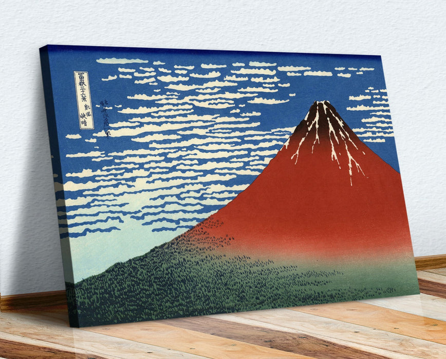 Canvas Wall Art – Hokusai Mount Fuji Framed Print | 30mm Deep Frame, Premium Varnish