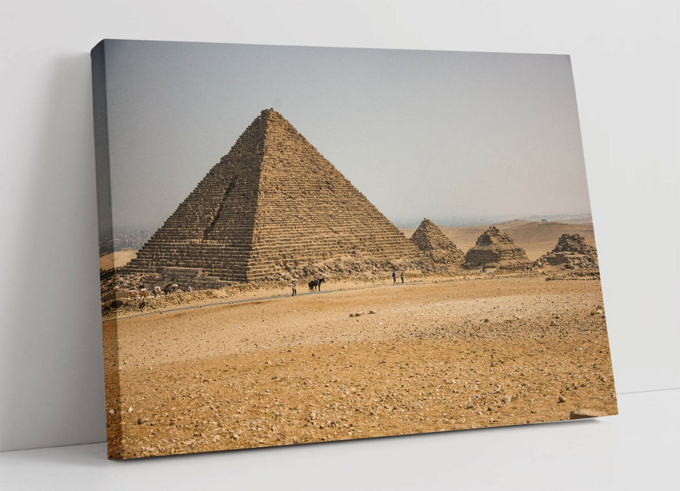 Pyramids of Giza Canvas - Handmade Egypt Wall Art with 30mm Deep Frame