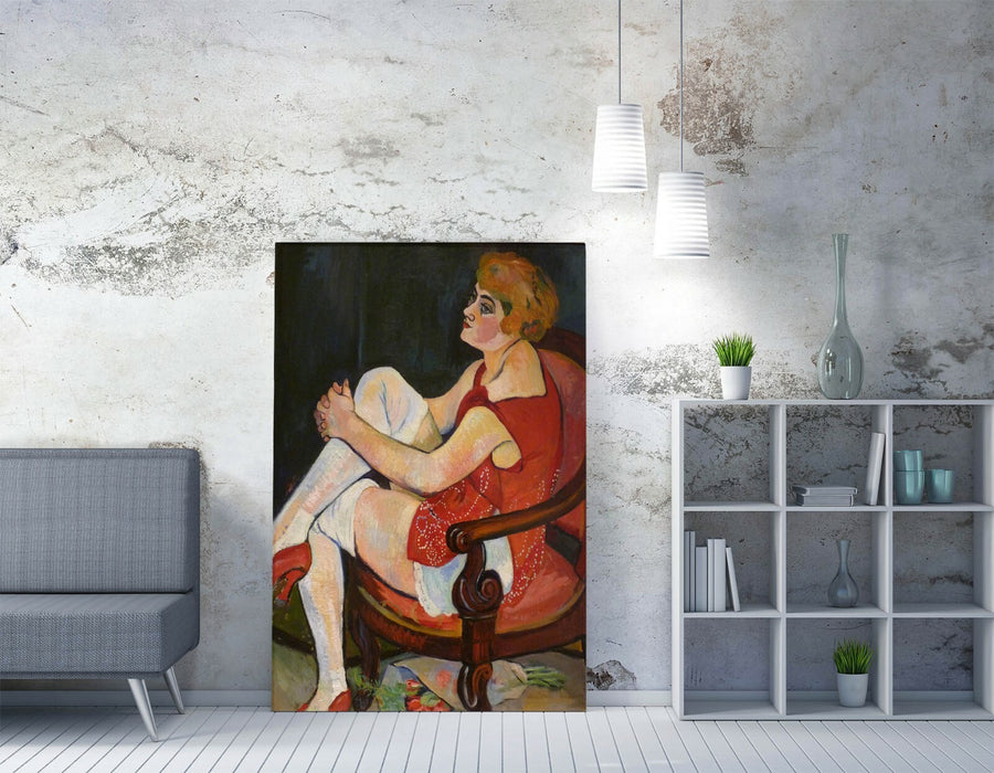 SUZANNE VALADON, WOMAN IN WHITE STOCKINGS -CANVAS WALL ART PICTURE PRINT ARTWORK