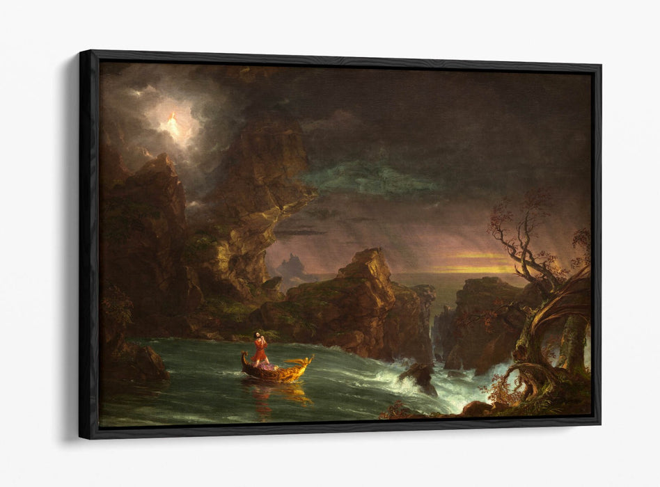 THOMAS COLE, VOYAGE OF LIFE: MANHOOD -FLOAT EFFECT CANVAS WALL ART PRINT