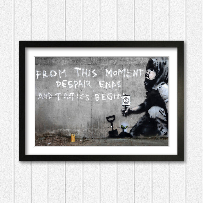 Banksy Framed Art – Extinction Rebellion Poster | Urban Street Art Print
