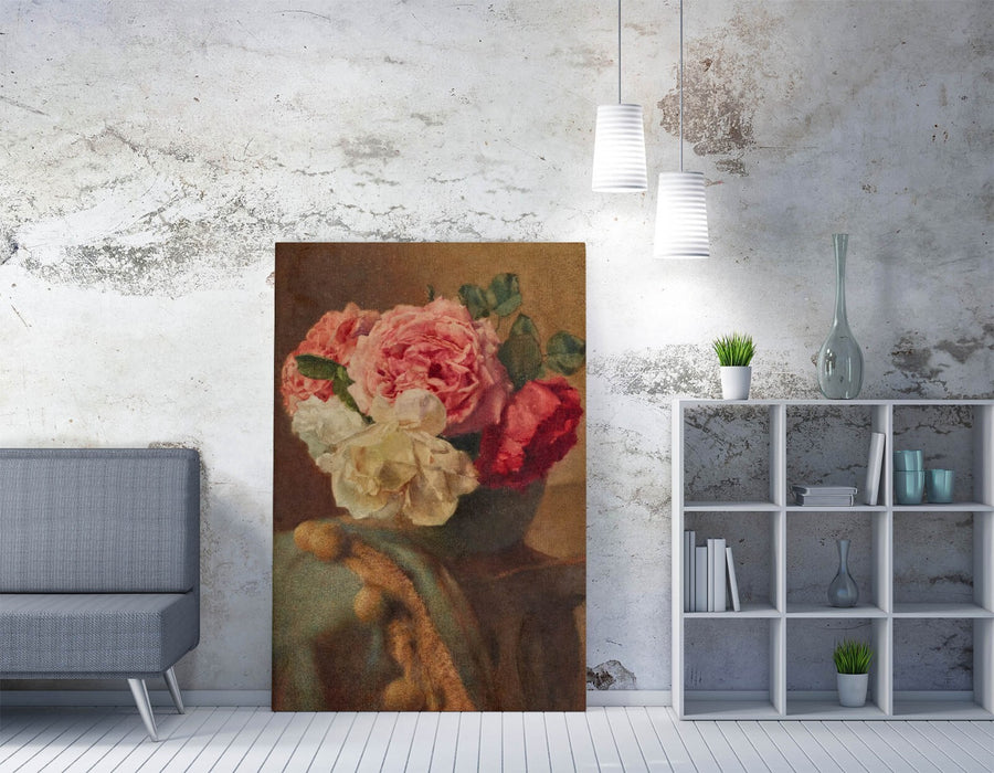 Canvas Wall Art - William John Wainwright Roses Floral Canvas Print, Ready To Hang