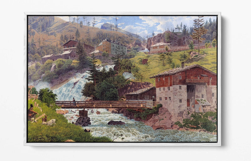 Float Effect Canvas Art - Jakob Alt Bad Gastein Print | Premium Wall Decor