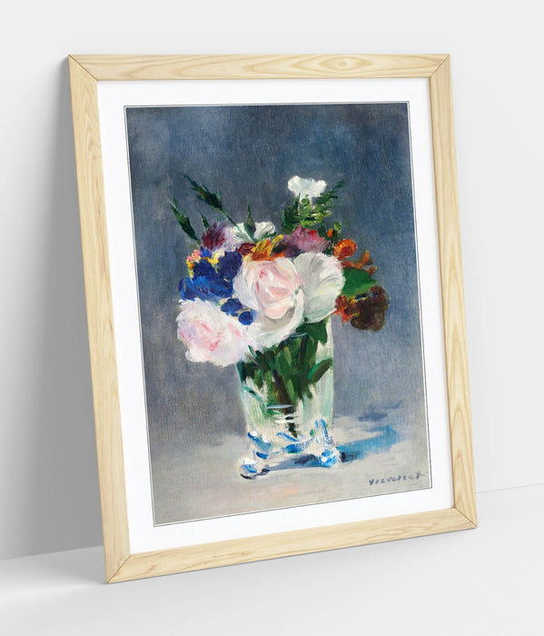 Framed Art Poster - Edouard Manet Flowers In A Crystal Vase | Handmade Wall Art Print