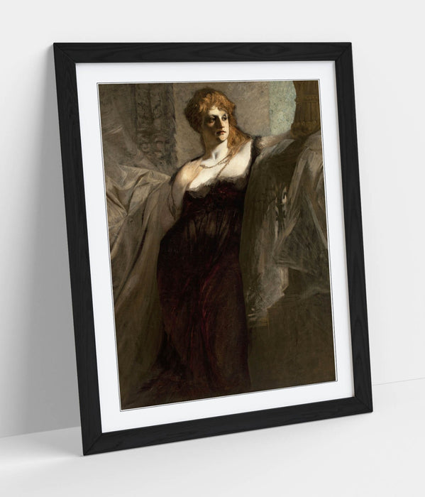 Framed Wall Art Poster - Hans Makart Young Woman Portrait Print | Handmade UK Frame